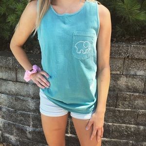 Green-Blue IVORY ELLA tank with the cutest back!